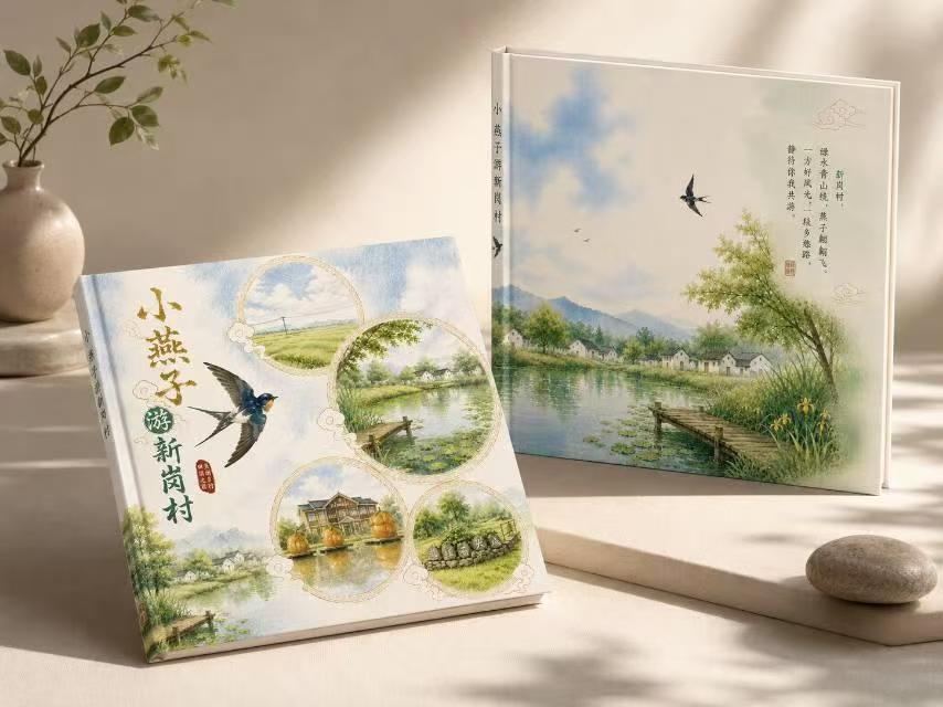 图为实践成果绘本《小燕子游新岗村》